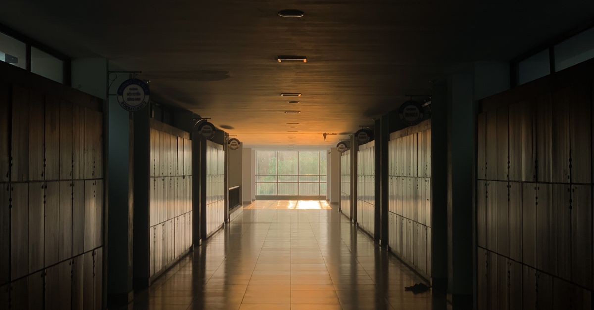 school hallway or school building